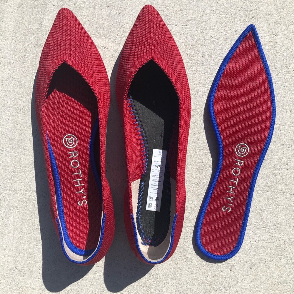 Rothy’s Points- Red Chili, size 8.5